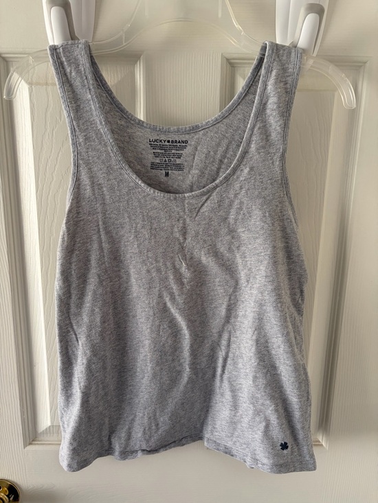 Lucky Brand Tops - Lucky Brand Heather Gray Scoop Neck Tank